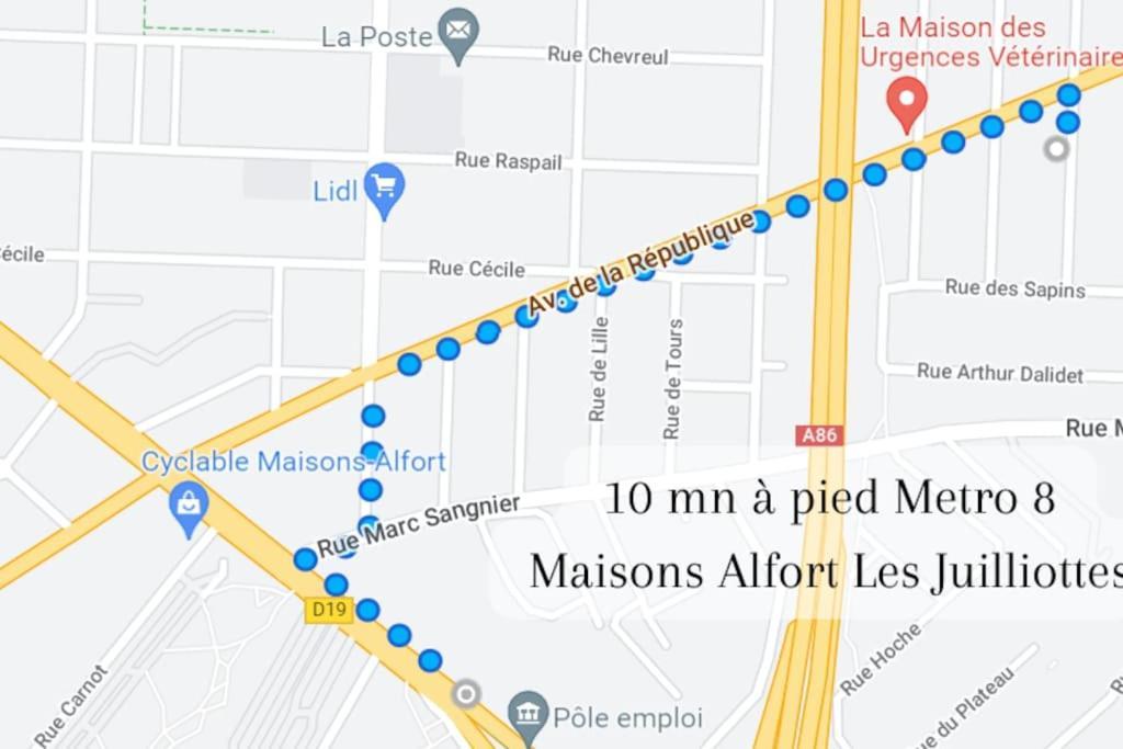 Escale-Marne Fr - 202 - Free Parking - Free Luggage Storage - All Equipped - Linen Included - Washing Machine - 10Mn Walk Metro 8 - Rer A - Panoramic View - From 1 To 14 Guests Мезонз-Альфор Екстер'єр фото