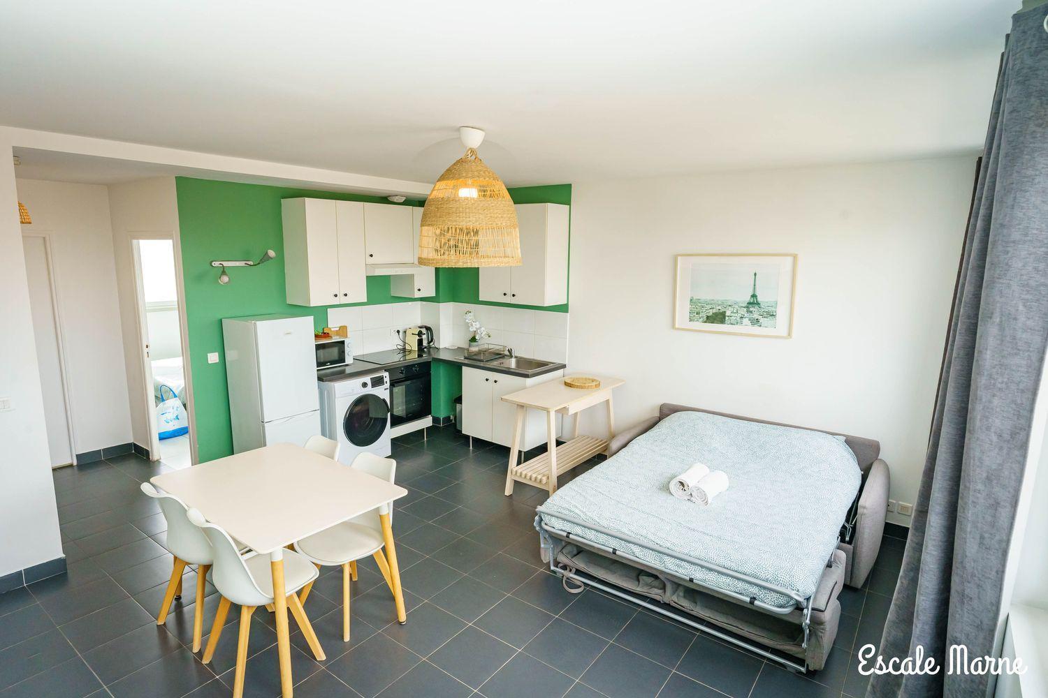 Escale-Marne Fr - 202 - Free Parking - Free Luggage Storage - All Equipped - Linen Included - Washing Machine - 10Mn Walk Metro 8 - Rer A - Panoramic View - From 1 To 14 Guests Мезонз-Альфор Екстер'єр фото